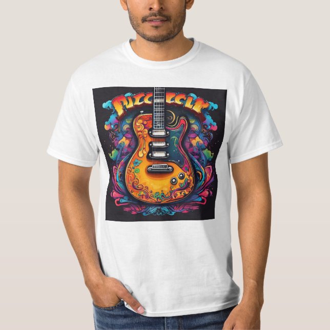 Psychedelischer Gitarren-T - Shirt (Vorderseite)