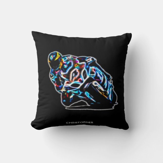 Psychedelischer glühender laufender kissen (Vorderseite)