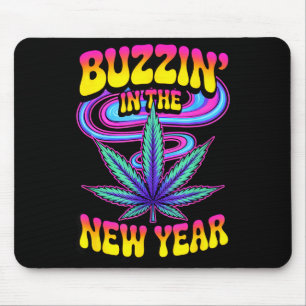 Psychedelischer Grasrausch im neuen Jahr 2026 Lust Mousepad