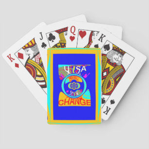 Psychedelischer Groove: Pop Art Abstracte Energie Spielkarten