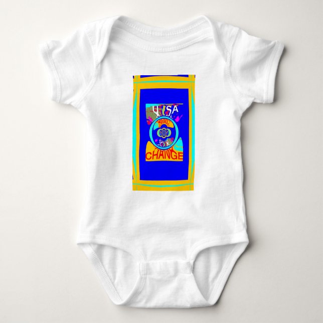 Psychedelischer Groove: Pop Art Abstrakt Energy Baby Strampler (Vorderseite)