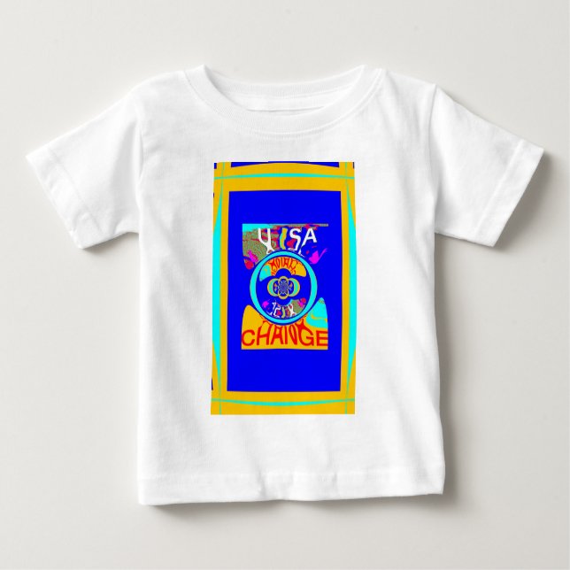 Psychedelischer Groove: Pop Art Abstrakt Energy Baby T-shirt (Vorderseite)