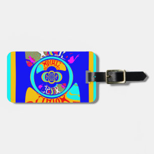 Psychedelischer Groove: Pop Art Abstrakt Energy Gepäckanhänger