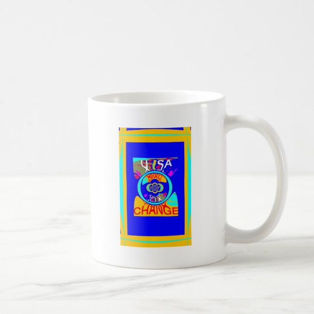 Psychedelischer Groove: Pop Art Abstrakt Energy Kaffeetasse (Rechts)