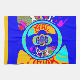 Psychedelischer Groove: Pop Art Abstrakt Energy Küchentuch
