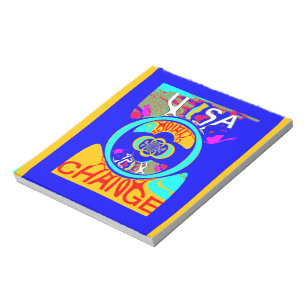 Psychedelischer Groove: Pop Art Abstrakt Energy Notizblock
