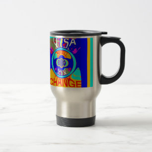Psychedelischer Groove: Pop Art Abstrakt Energy Reisebecher