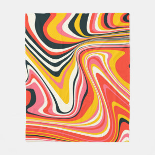 Psychedelischer Groovy Hintergrund. Abstrakt b Fleecedecke