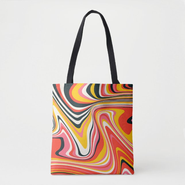 Psychedelischer Groovy Hintergrund. Abstrakt b Tasche (Vorderseite)