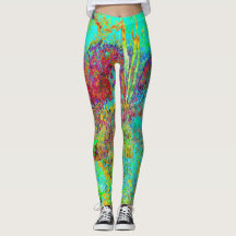 Psychedelischer Herbst Gold und Aqua Garden Landsc