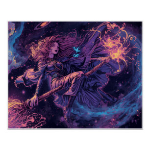 Psychedelischer Hexen-Glossy-Poster Poster