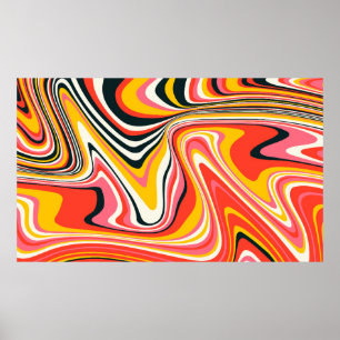 Psychedelischer Hintergrund. ABSTRAKT b Poster