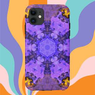 Psychedelischer Hippie Lila und gelb Case-Mate iPhone Hülle