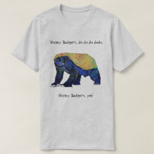 Psychedelischer Honig-Dachs-lustiger T-Shirt