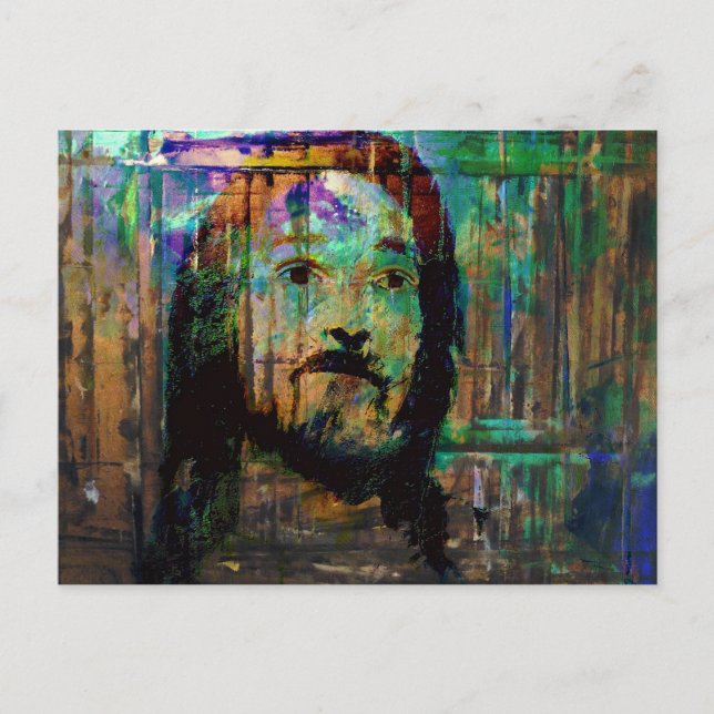 Psychedelischer Jesus Postkarte (Vorderseite)