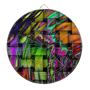 Psychedelischer Korb Geflochtenes Dart Board Dartscheibe