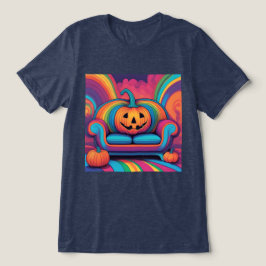 Psychedelischer Kürbislaterne Sofa T - Shirt