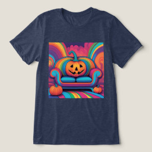 Psychedelischer Kürbislaterne Sofa T - Shirt