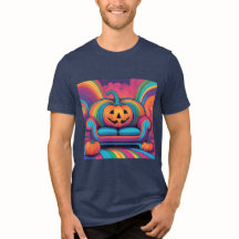 Psychedelischer Kürbislaterne Sofa T - Shirt