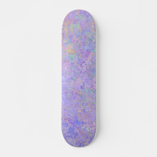 Psychedelischer Lavendel Lila Neon Pastel Abstrakt Skateboard (Vorne)