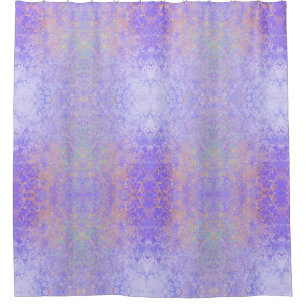Psychedelischer Lavender Lila Neon Pastel Abstrakt Duschvorhang