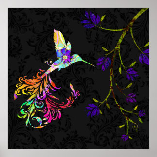 Psychedelischer Nachmittag, ein Kolibri Poster
