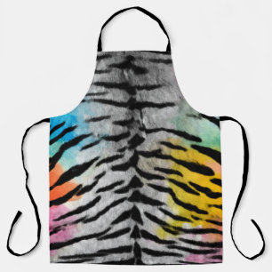 Psychedelischer Nacht-Tiger-Hautdruck Schürze