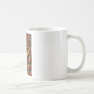 Psychedelischer Oster-Kaleidoskop-Kunstprint Kaffeetasse