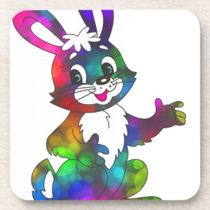 Psychedelischer Osterhase Getränkeuntersetzer