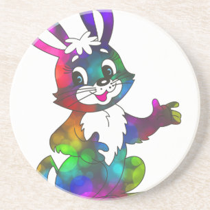 Psychedelischer Osterhase Getränkeuntersetzer