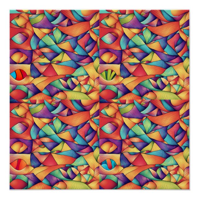 Psychedelischer Ozean Poster (Vorderseite)