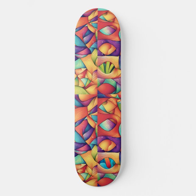 Psychedelischer Ozean Skateboard (Vorderseite)