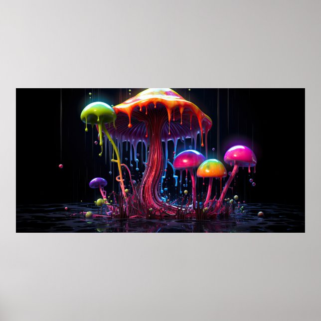 Psychedelischer Pilz Poster (Vorne)