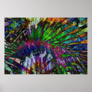 Psychedelischer Poster-Regenbogen-gefärbte Krawatt Poster