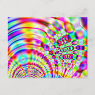 Psychedelischer Regenbogen Hippy Sunrise Postkarte