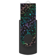 Psychedelischer Regenbogen-Musiknoten