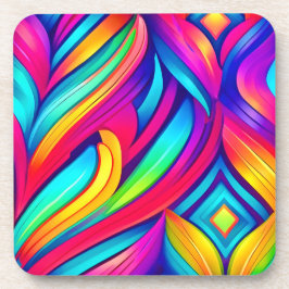 Psychedelischer Regenbogen-Vortex Getränkeuntersetzer