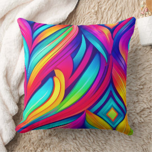 Psychedelischer Regenbogen-Vortex Kissen