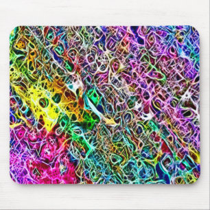 Psychedelischer Regenbogen weidet Fraktal-Kunst Mousepad