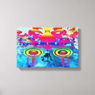 Psychedelischer Schädel Leinwanddruck