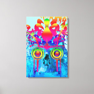 Psychedelischer Schädel Leinwanddruck