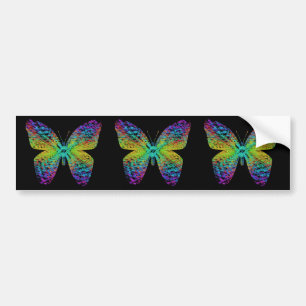 Psychedelischer Schmetterling Autoaufkleber