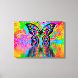 Psychedelischer Schmetterling Leinwanddruck