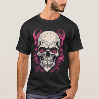 Psychedelischer Skull Vibrant Digital Artwork T -  T-Shirt