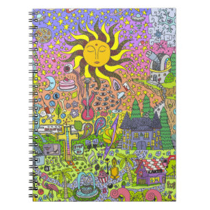 PSYCHEDELISCHER SONNENUNTERGANG NOTIZBLOCK