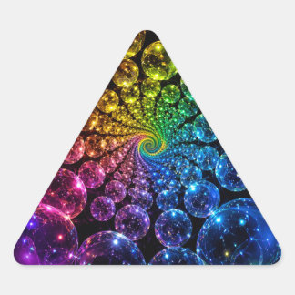 Psychedelischer Spiralaufkleber Dreieckiger Aufkleber