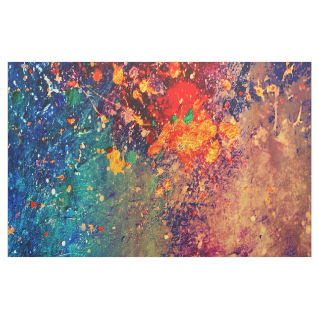 Psychedelischer Spritzer | Farbiger Regenbogen Abs Stoff (Yard (91,4 cm))