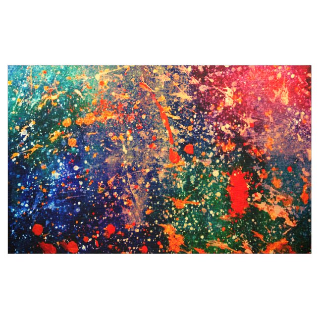 Psychedelischer Spritzer | Farbiger Regenbogen Abs Stoff (Yard (91,4 cm))