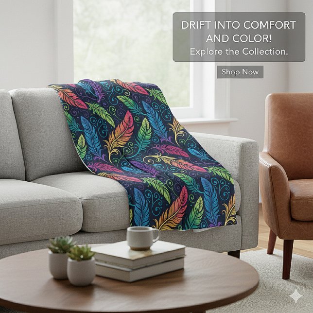 Psychedelischer Strudel Blätter Fleece-Decke Fleecedecke (Psychedelic Vortex Leaves Fleece Blanket)