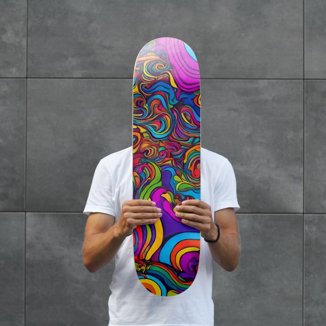 Psychedelischer Strudel Skateboard (Von Creator hochgeladen)